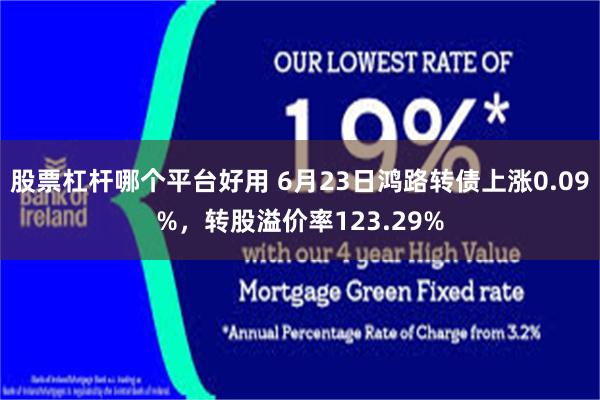 股票杠杆哪个平台好用 6月23日鸿路转债上涨0.09%，转股溢价率123.29%
